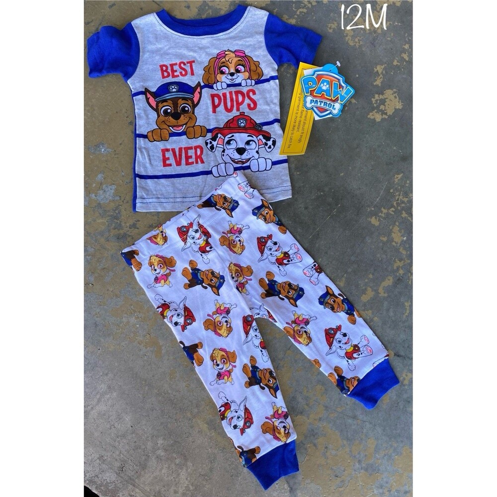 NWT Paw Patrol Best Pups Ever 2-Piece Pajama Set 12M